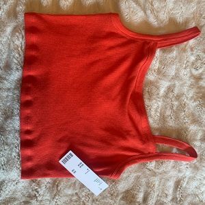 NWT urban outfitters red cropped tank top